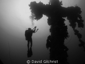 Mast Ascent on the Seiko Maru, Truk Lagoon by David Gilchrist 